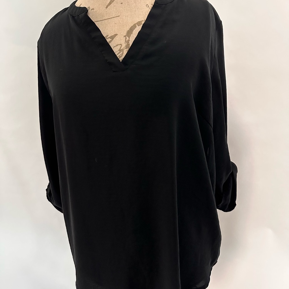Maurices Classic Black V-Neck Blouse